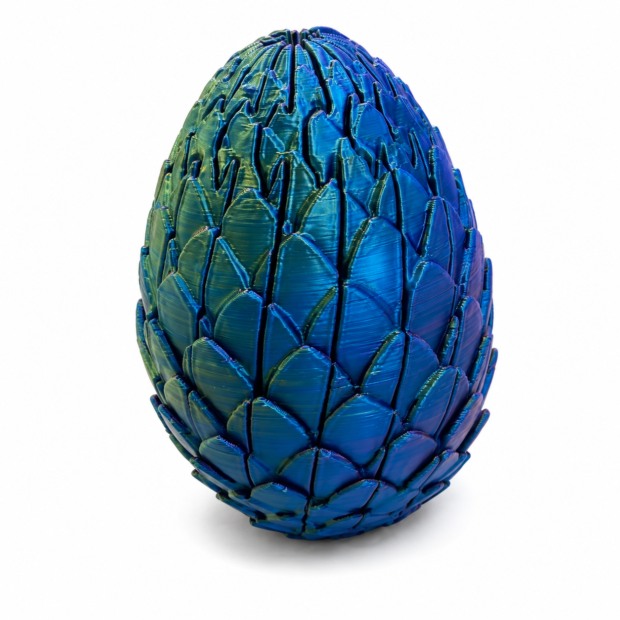 3D geprinte Twisty Dragon Fidget in blauw en groen